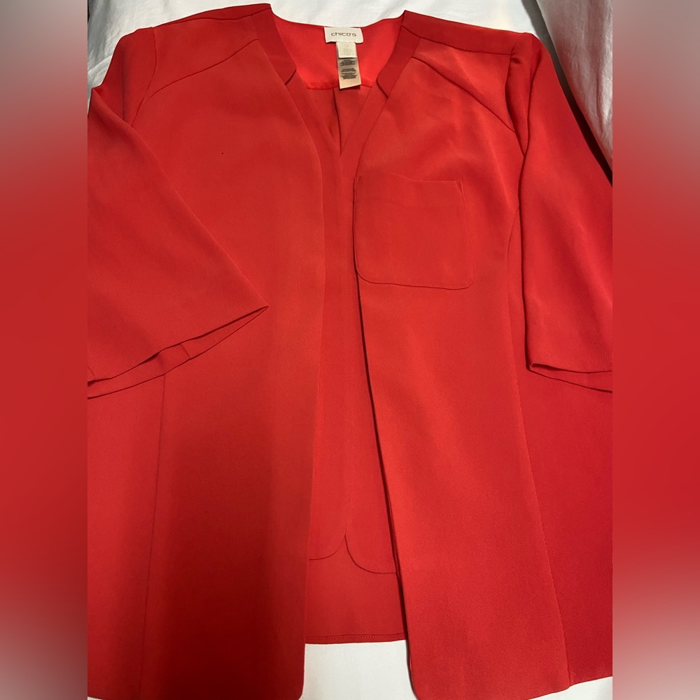 Orange blazer three-quarter sleeves good condition